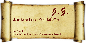 Jankovics Zoltán névjegykártya