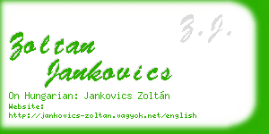 zoltan jankovics business card